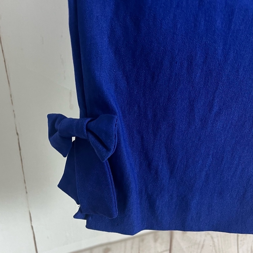 Grace Elements bright blue ankle pants with bow detail Small NWT - Picture 6 of 6